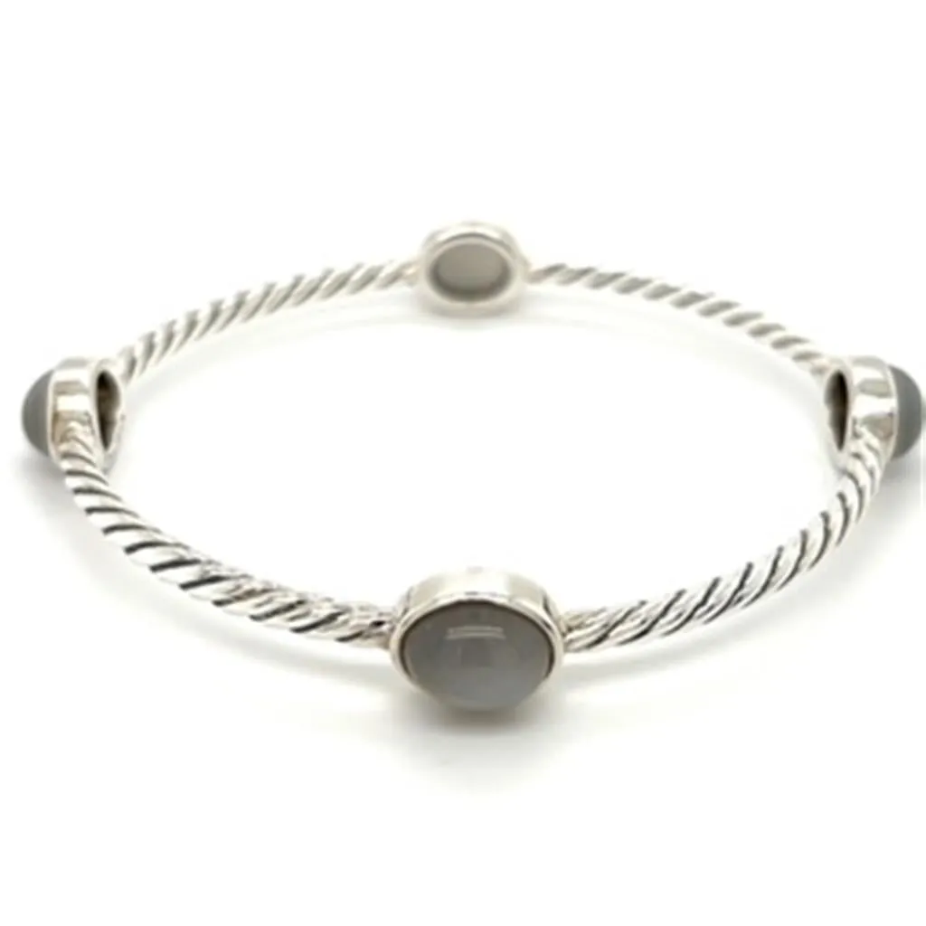 Estate David Yurman Grey Moonstone Bangle