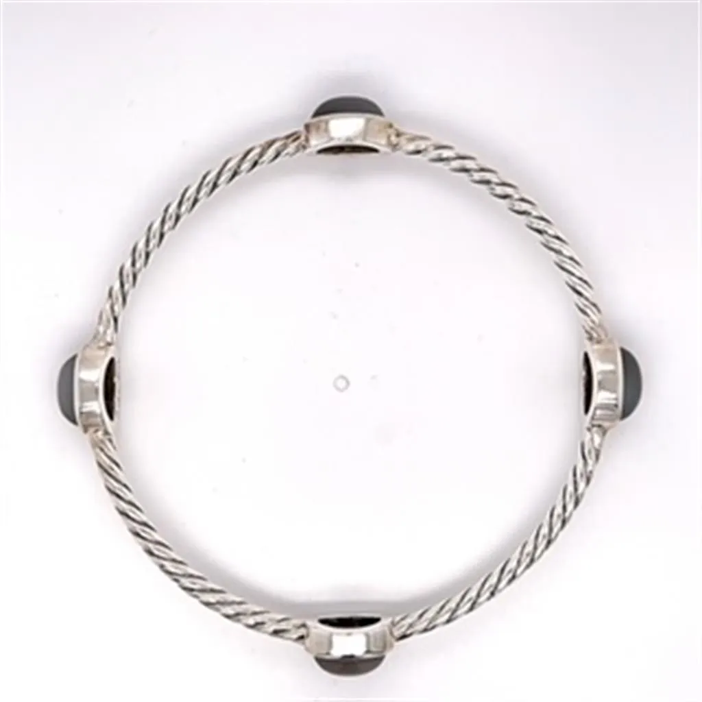 Estate David Yurman Grey Moonstone Bangle