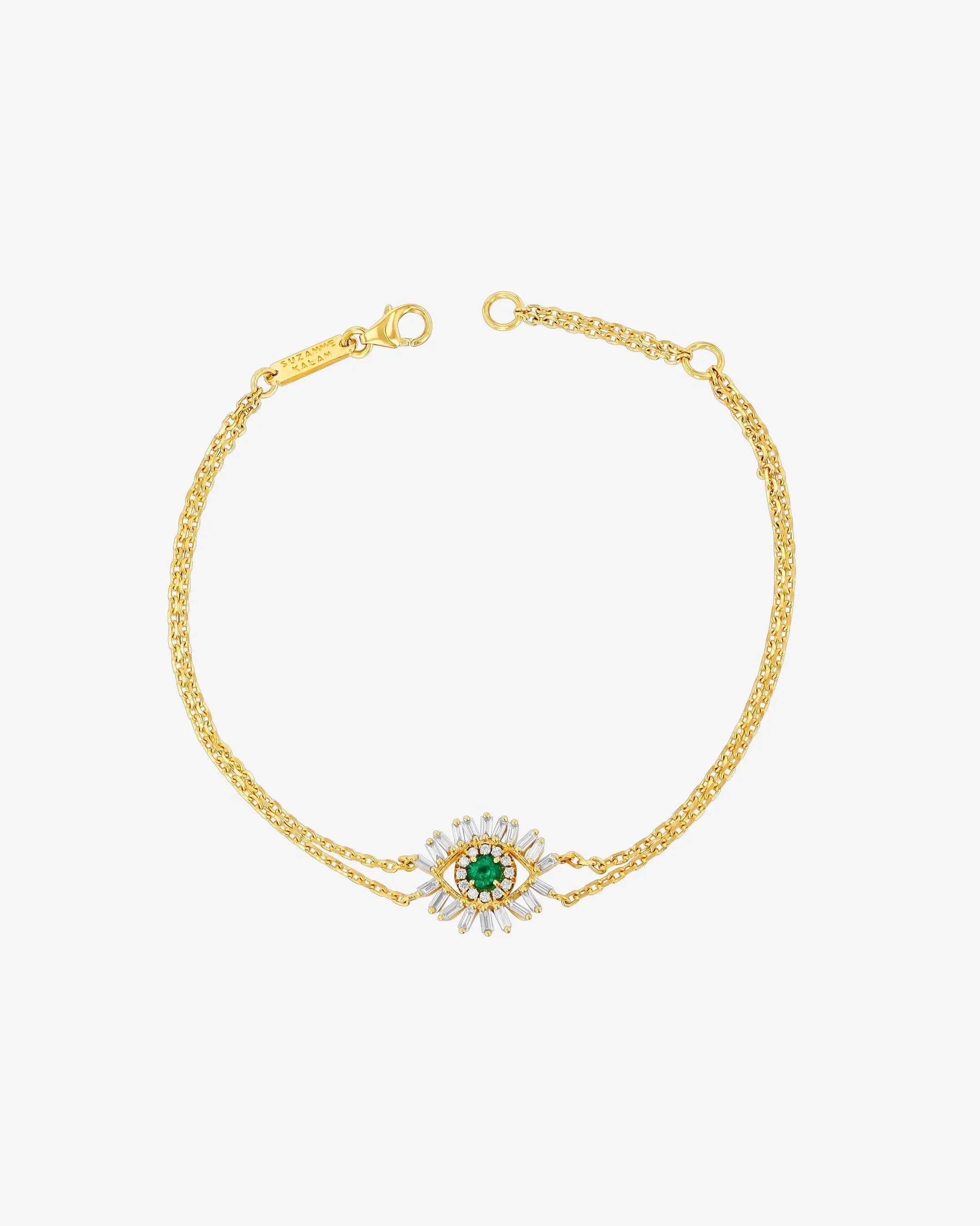 Evil Eye Mini Emerald Bracelet