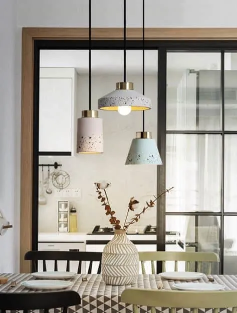 Evysoo Cement Terrazo Bottle Jars Pendant Lamp