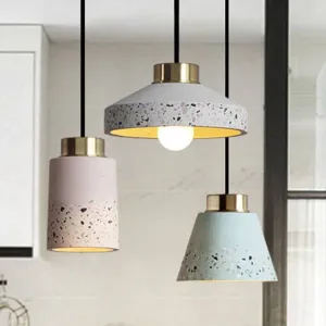 Evysoo Cement Terrazo Bottle Jars Pendant Lamp