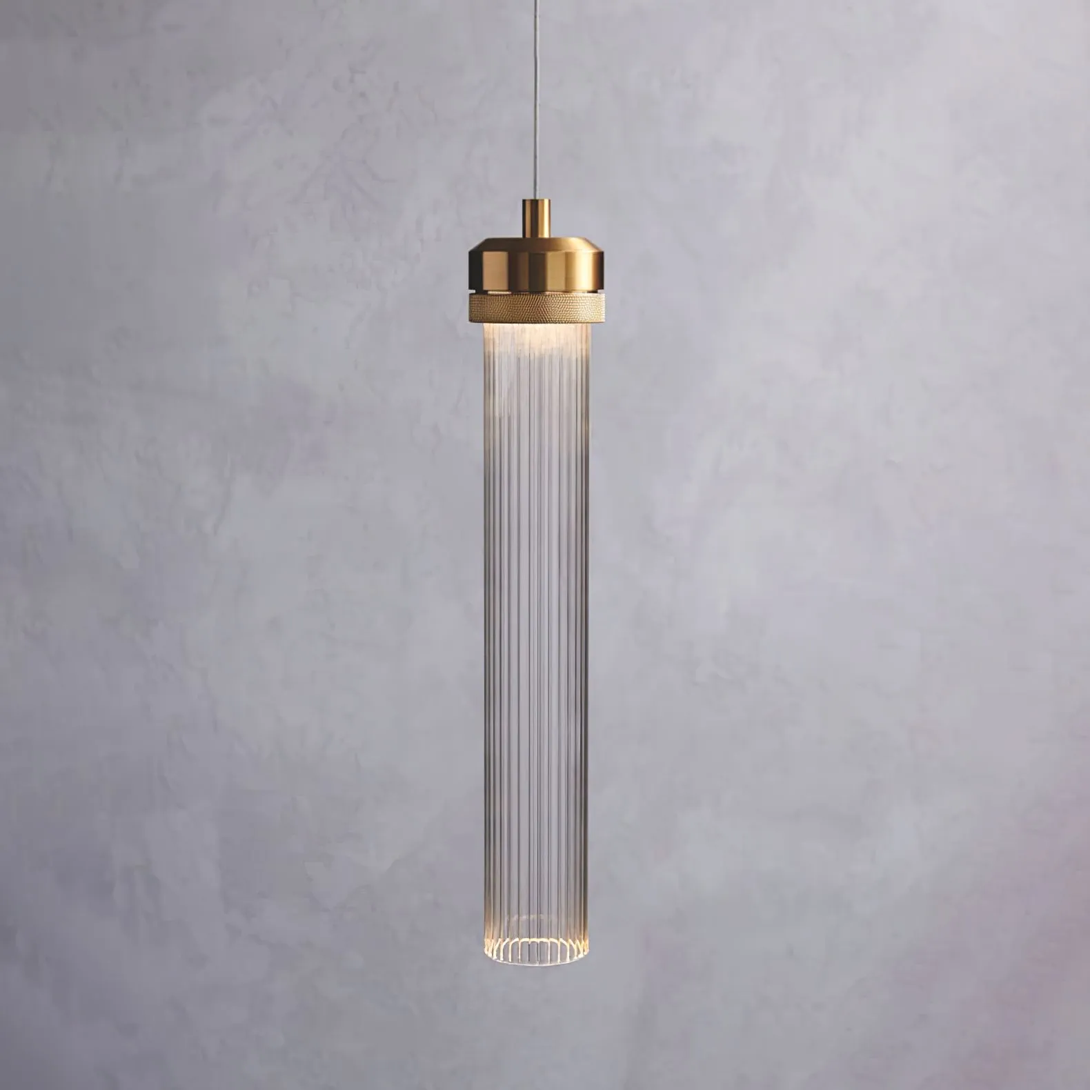 Fluted Tube Pendant Light