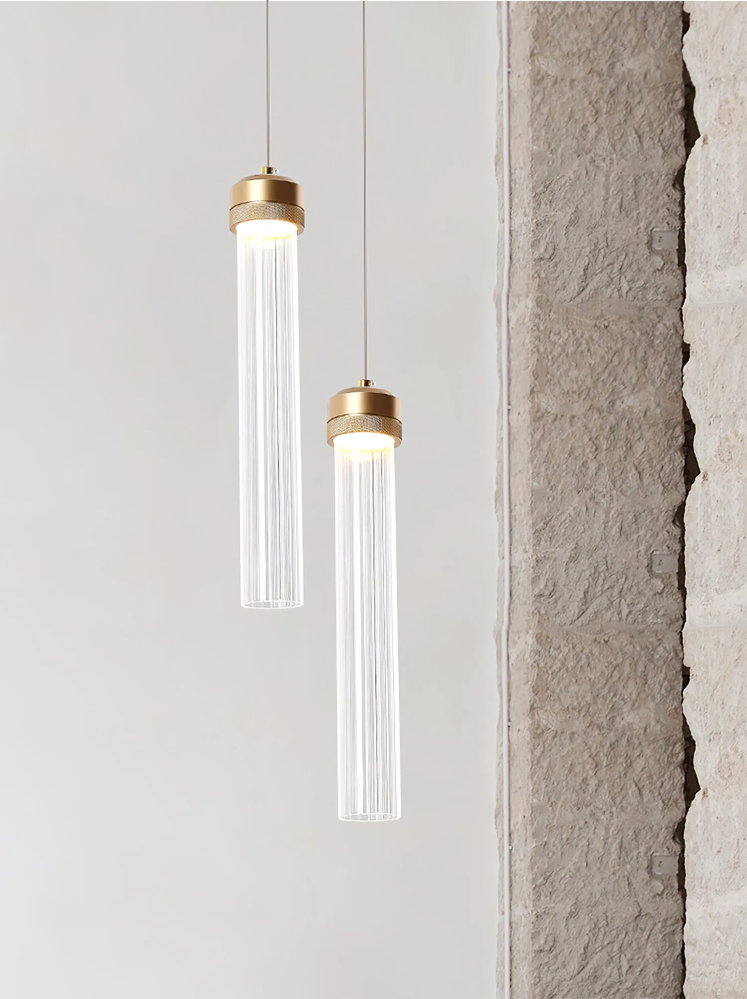 Fluted Tube Pendant Light