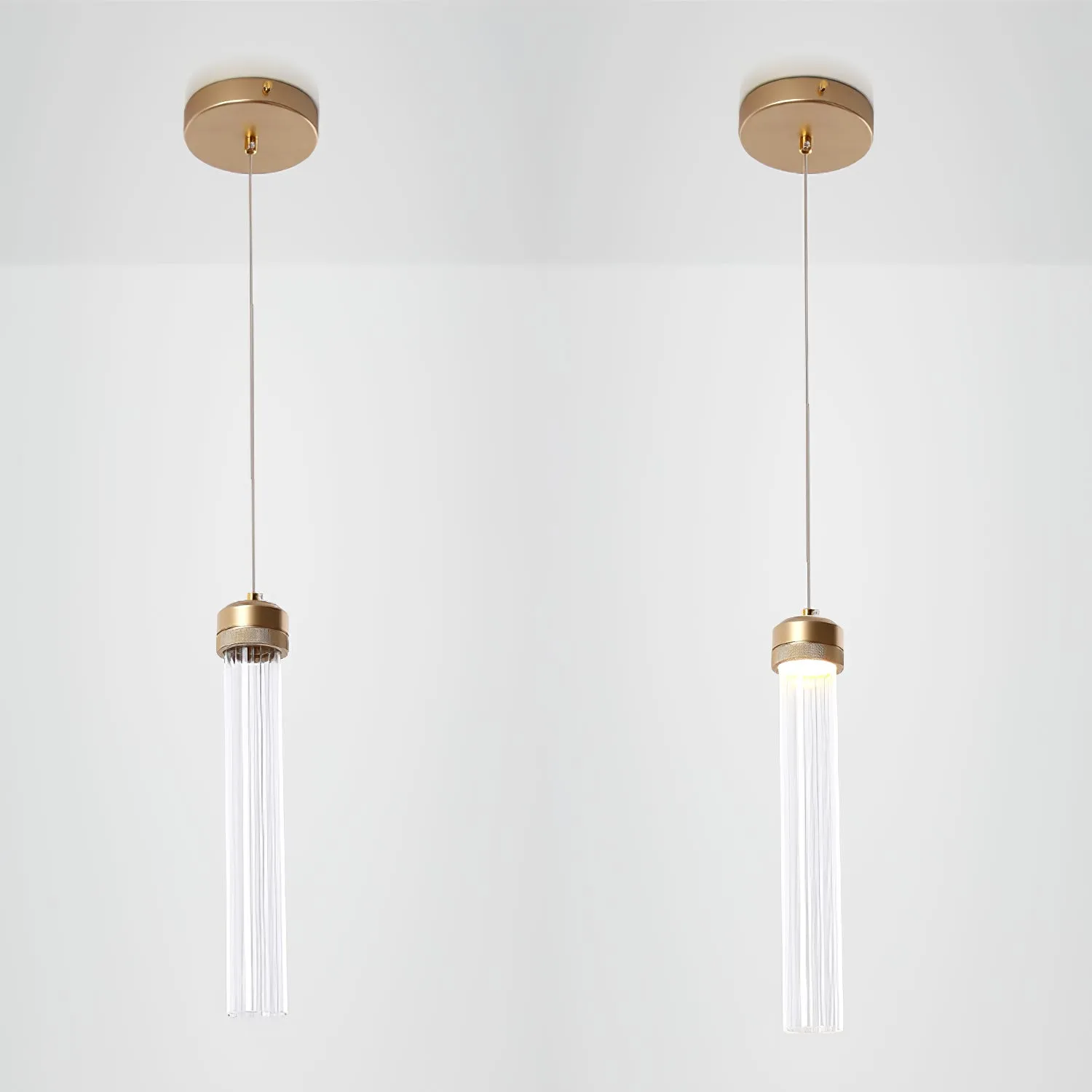 Fluted Tube Pendant Light