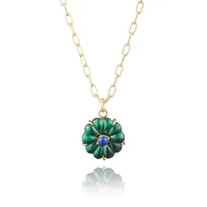 Friya Green Flower Necklace