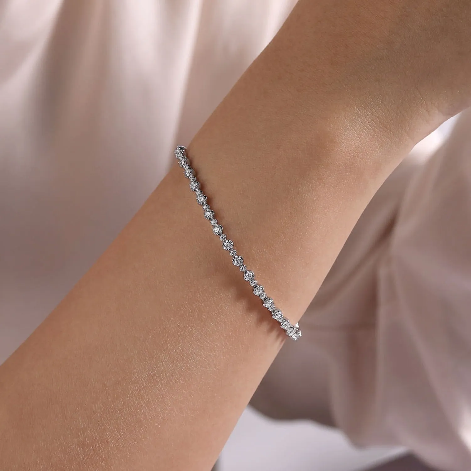 Gabriel & Co. Buttercup Set Diamond Tennis Bracelet