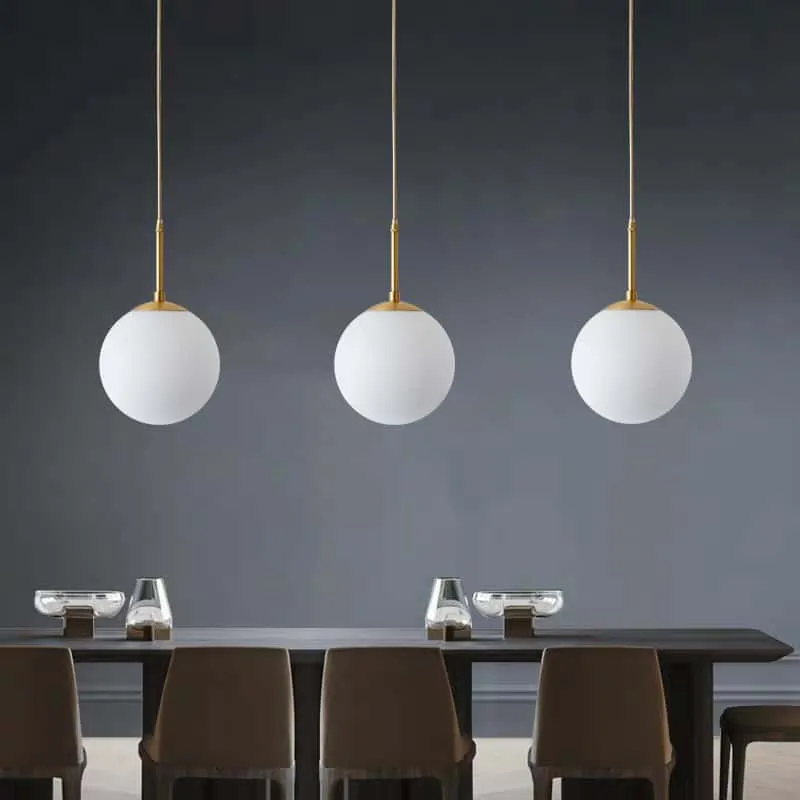 Gasurin Glass Round Globe Pendant Lamp