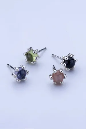 Gem Stud Earrings - Peridot