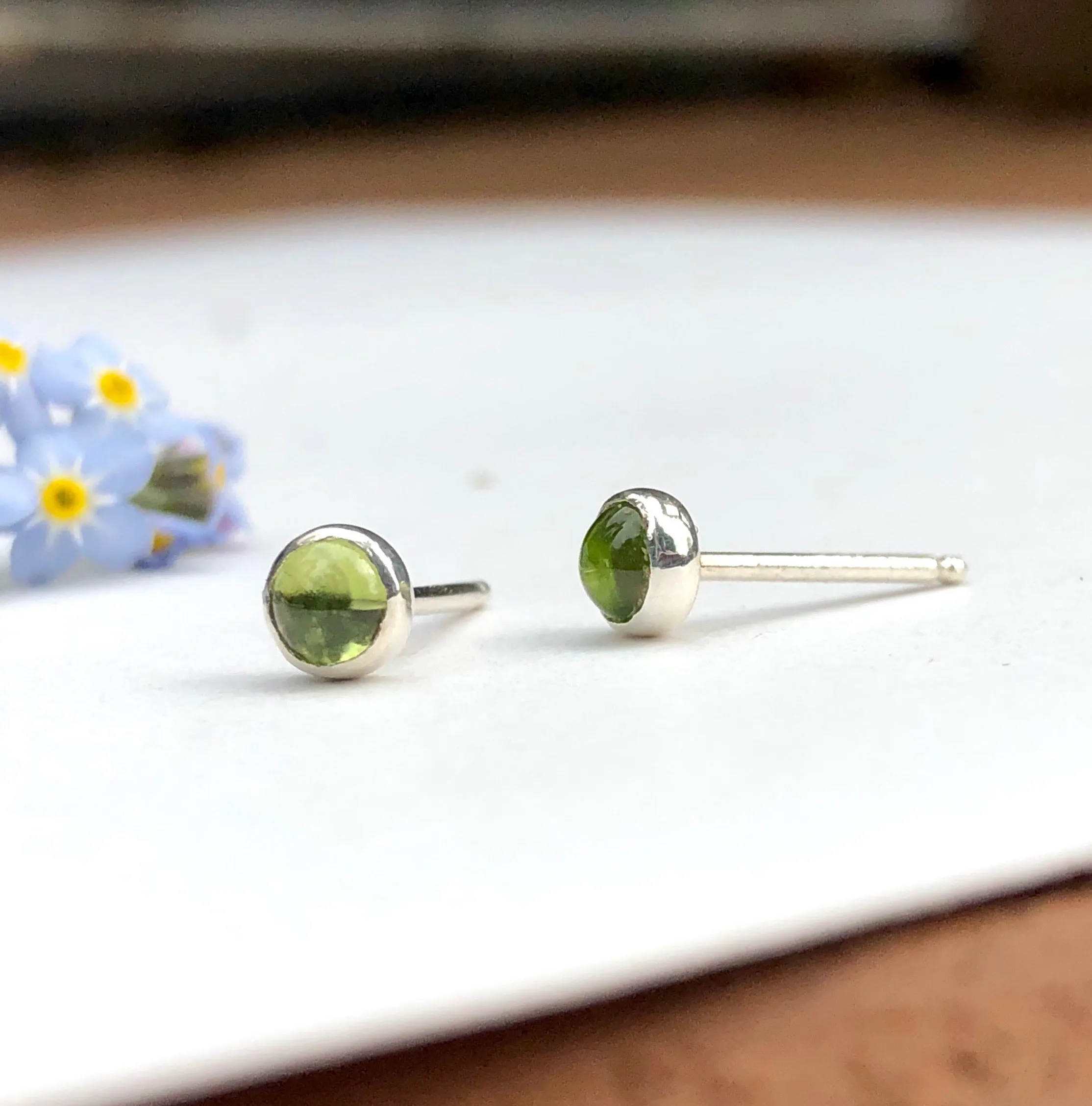 Gemstone Stud Earrings