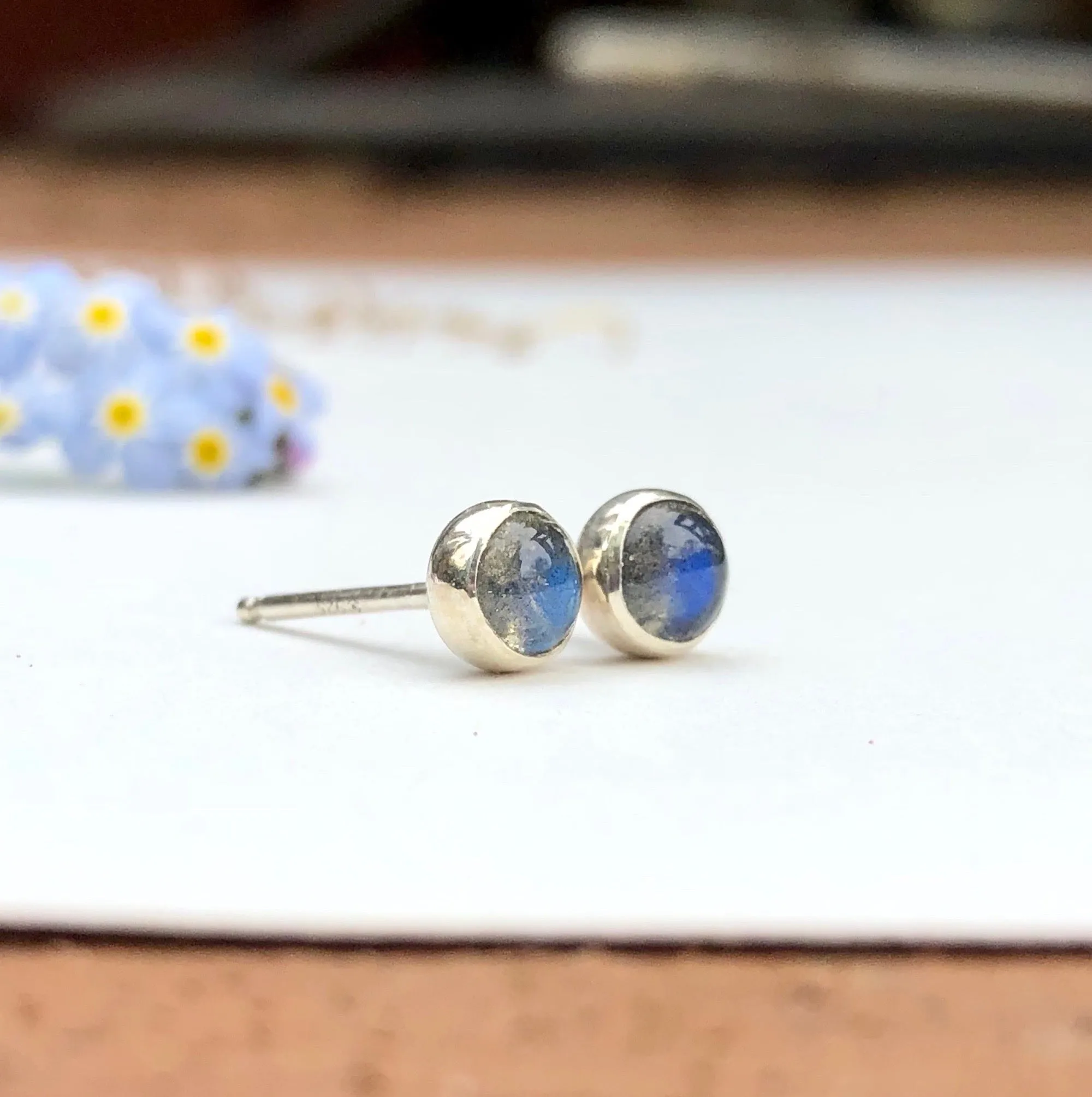 Gemstone Stud Earrings