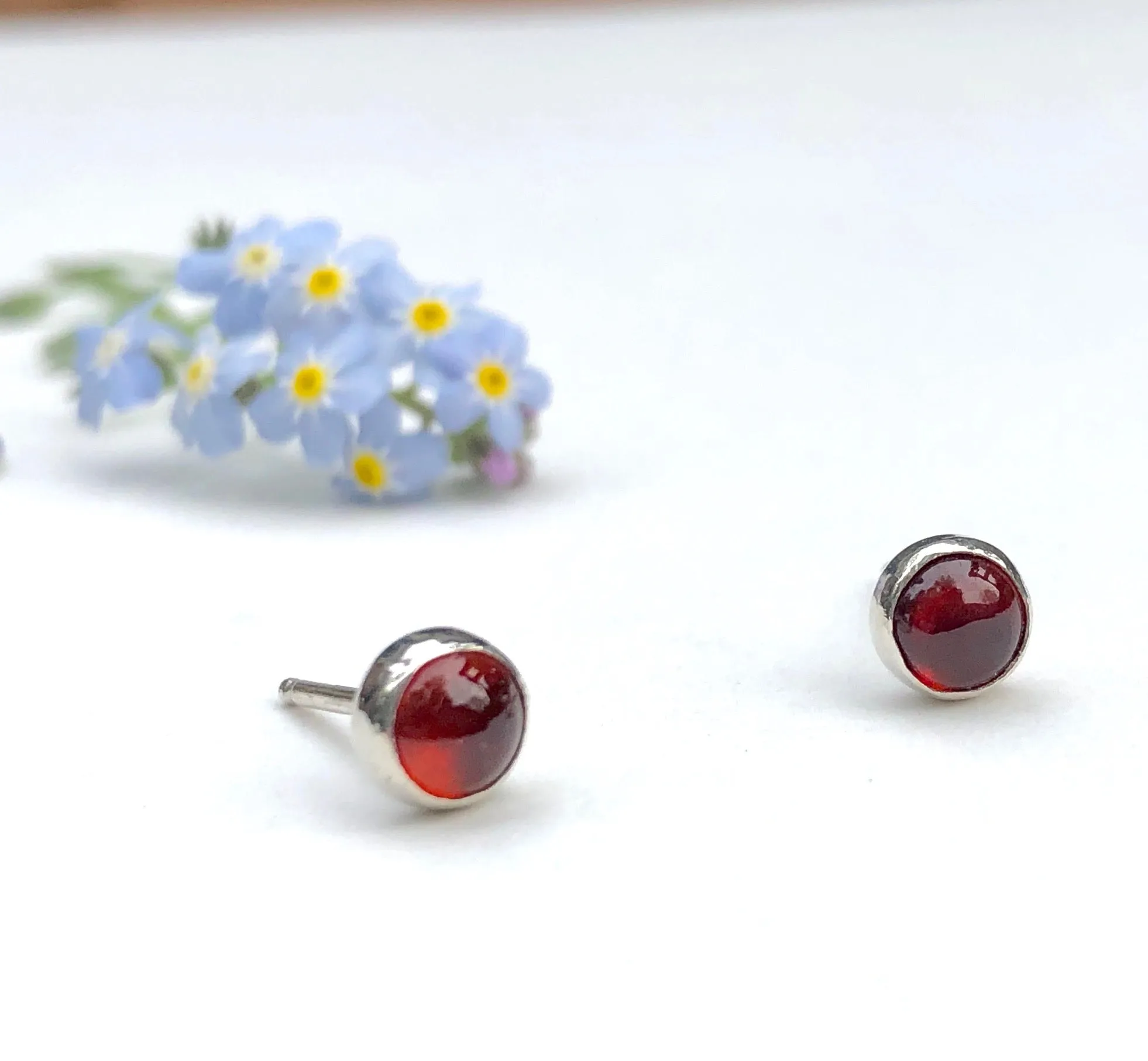 Gemstone Stud Earrings