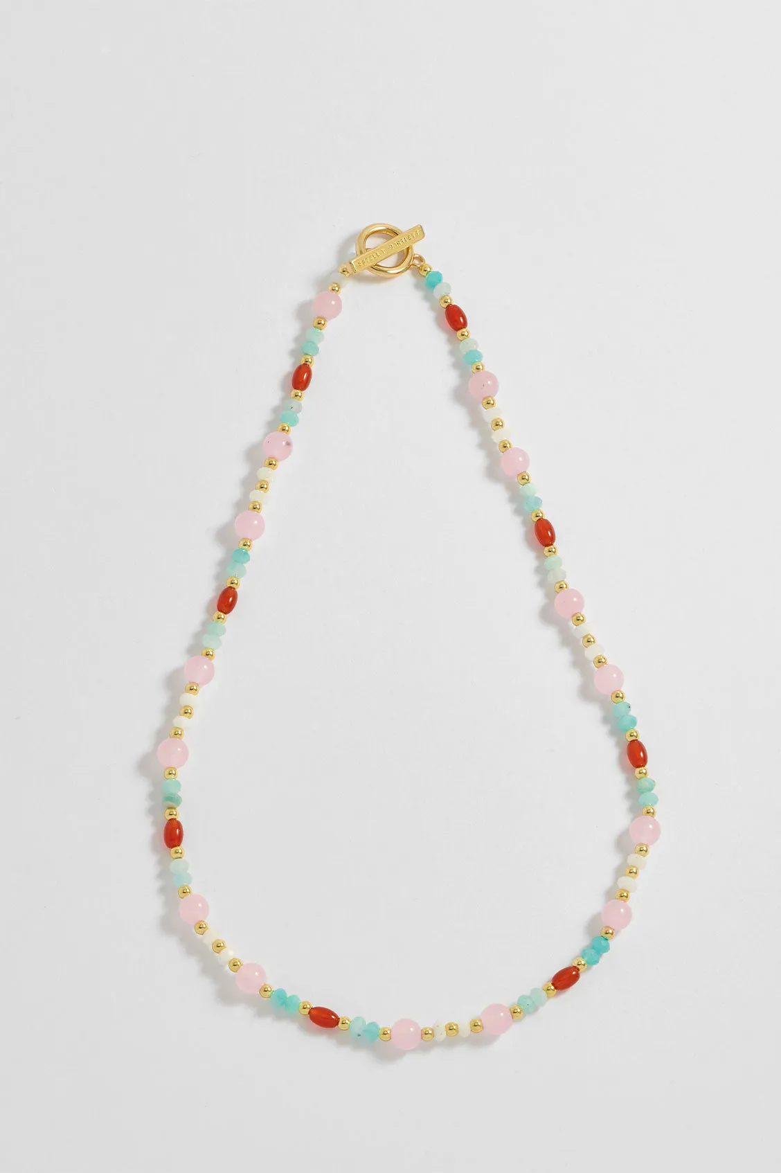 Gemstone T-Bar Necklace