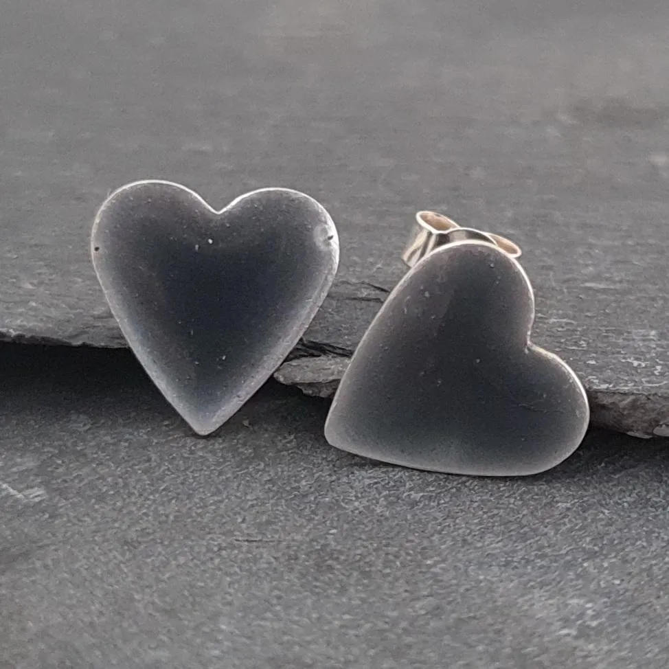 Geometric Enamelled Earrings in Sterling Silver on cards