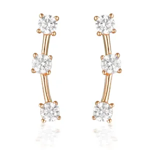 Georgini Noel Nights Tinsel Earrings Rose Gold