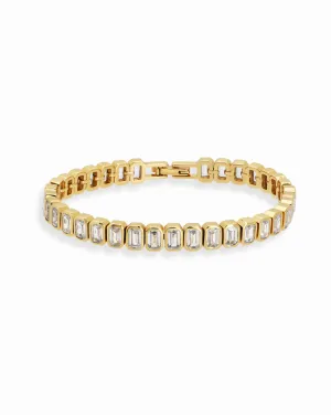 Gloria Emerald Bezel Tennis Bracelet