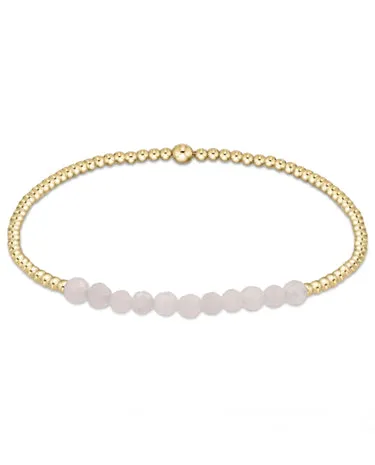 Gold Bliss 2mm Bead Bracelet - Moonstone