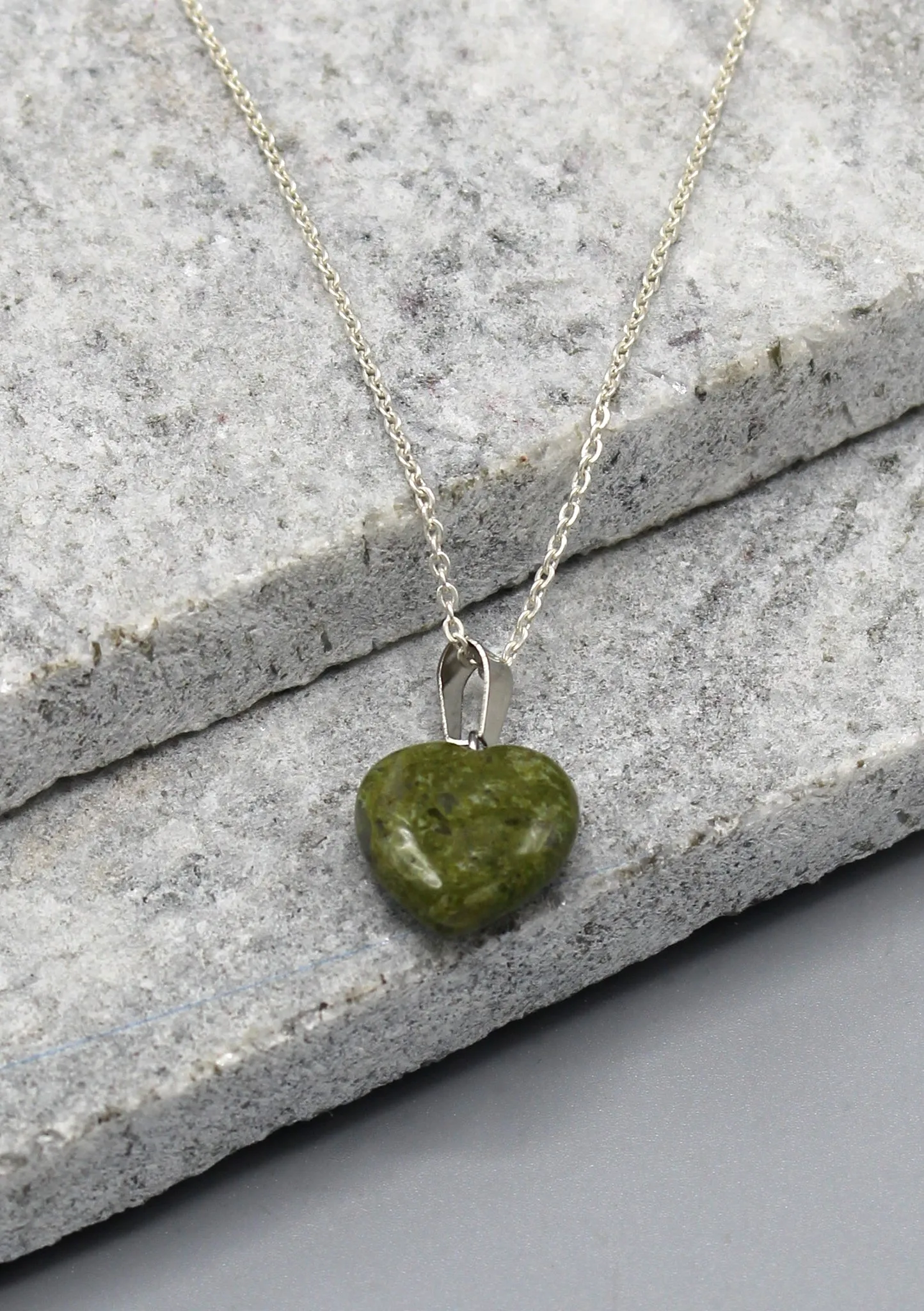 Green Jade Heart Love Pendant