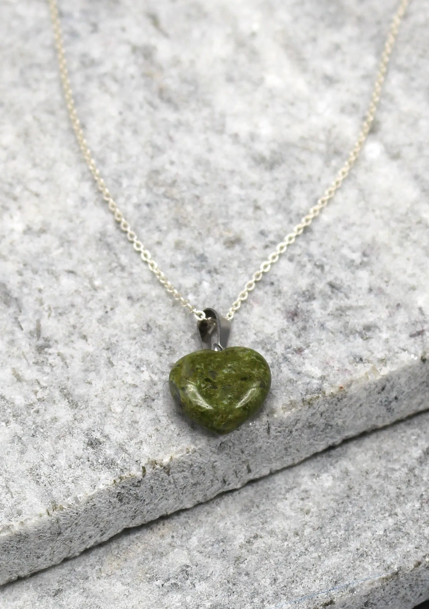 Green Jade Heart Love Pendant