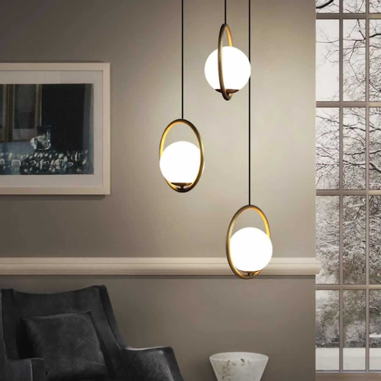 Insuppo Round Ring Ball Pendant Lamp