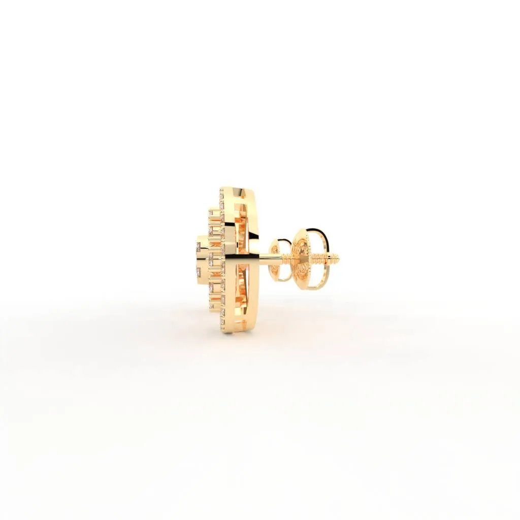 Jasmin Silver Stud Earrings | 22KT Gold Vermeil