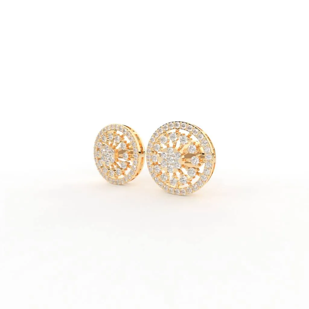 Jasmin Silver Stud Earrings | 22KT Gold Vermeil