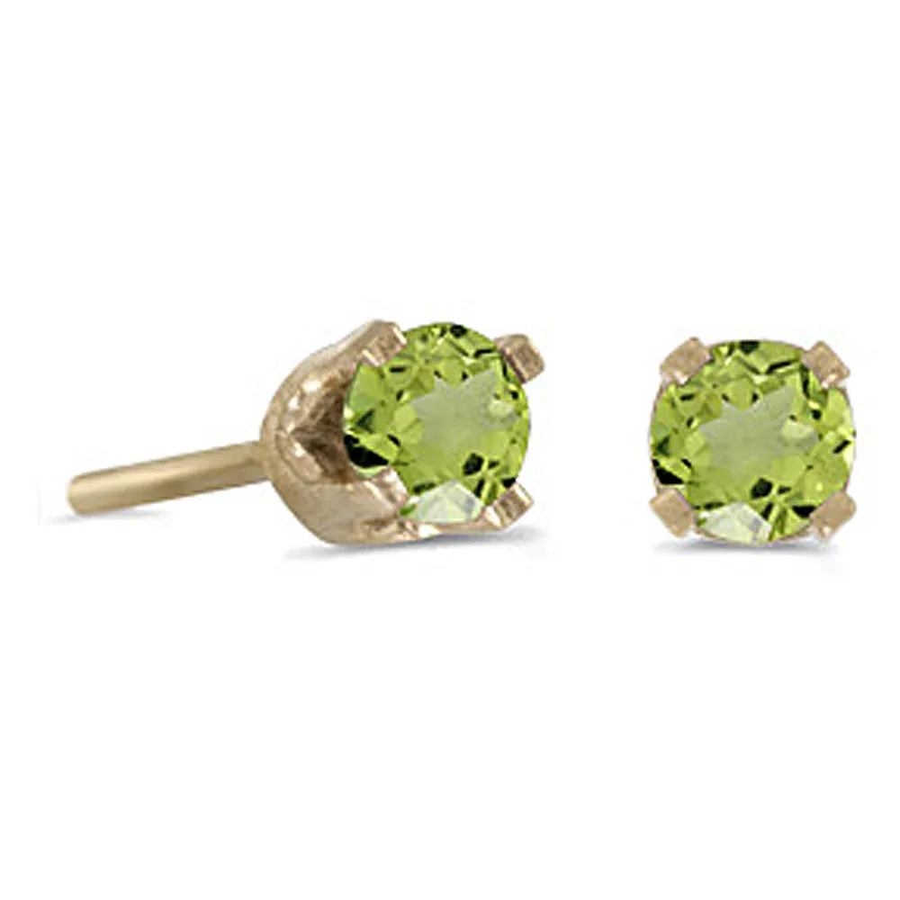 KATARINA Prong Set 3 MM Peridot Earring Studs