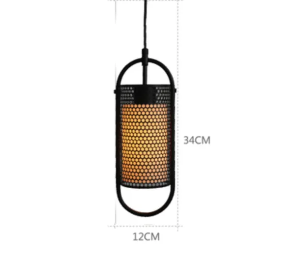 Katryn Industrial Oval Capsule Mesh Cage Pendant Lamp