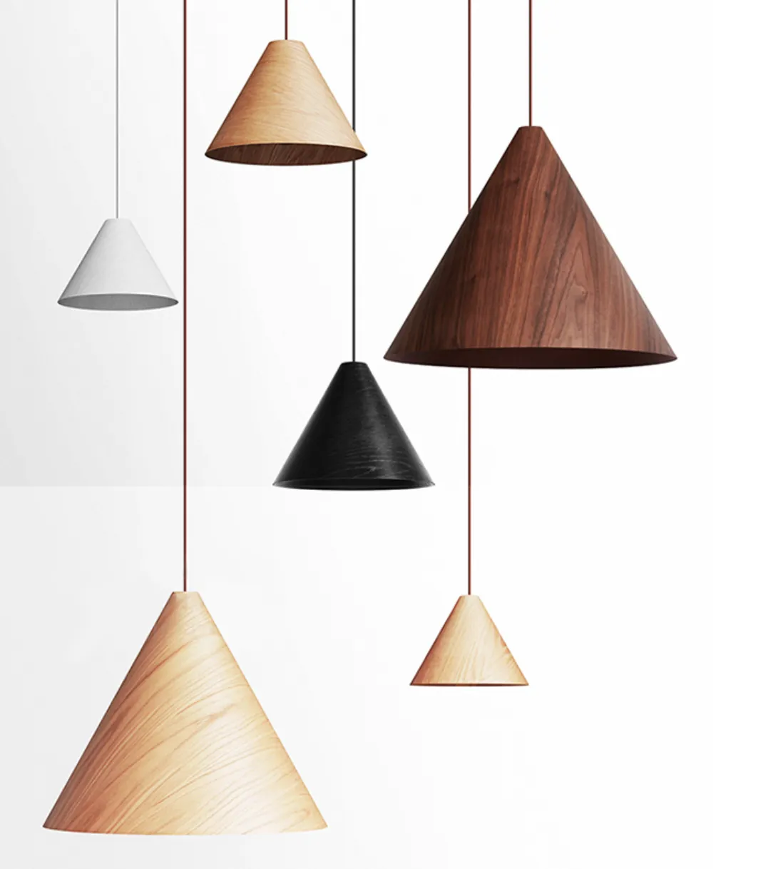 Kelsey Wooden Cone Pendant Lamp