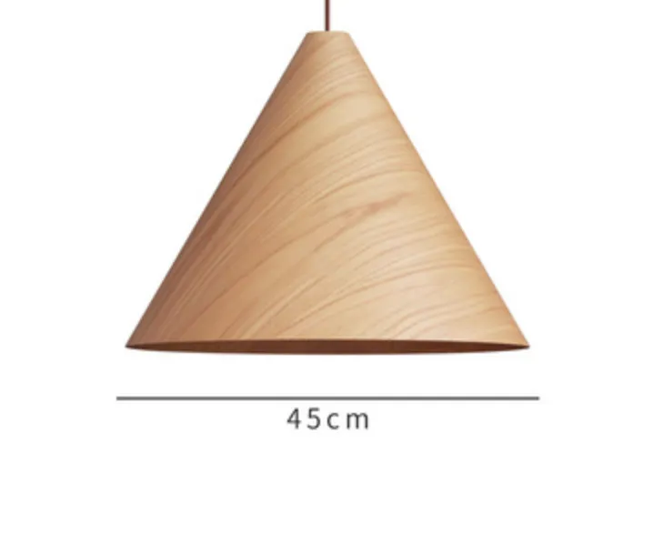 Kelsey Wooden Cone Pendant Lamp