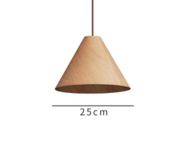 Kelsey Wooden Cone Pendant Lamp