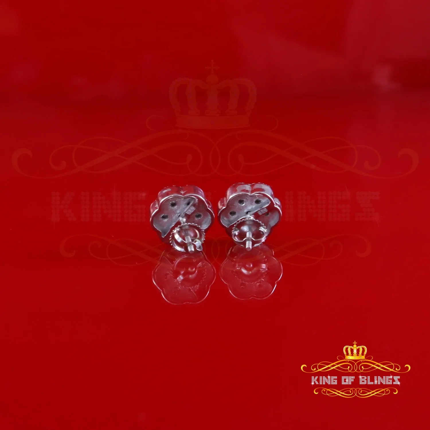 King Of Bling's New Miracle Set Small 0.40ct Diamond 925 Silver White for Men/Women Stud Earring