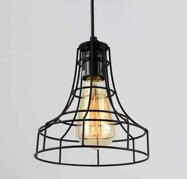 Klemon Metal Wire Cage Hanging Lamp