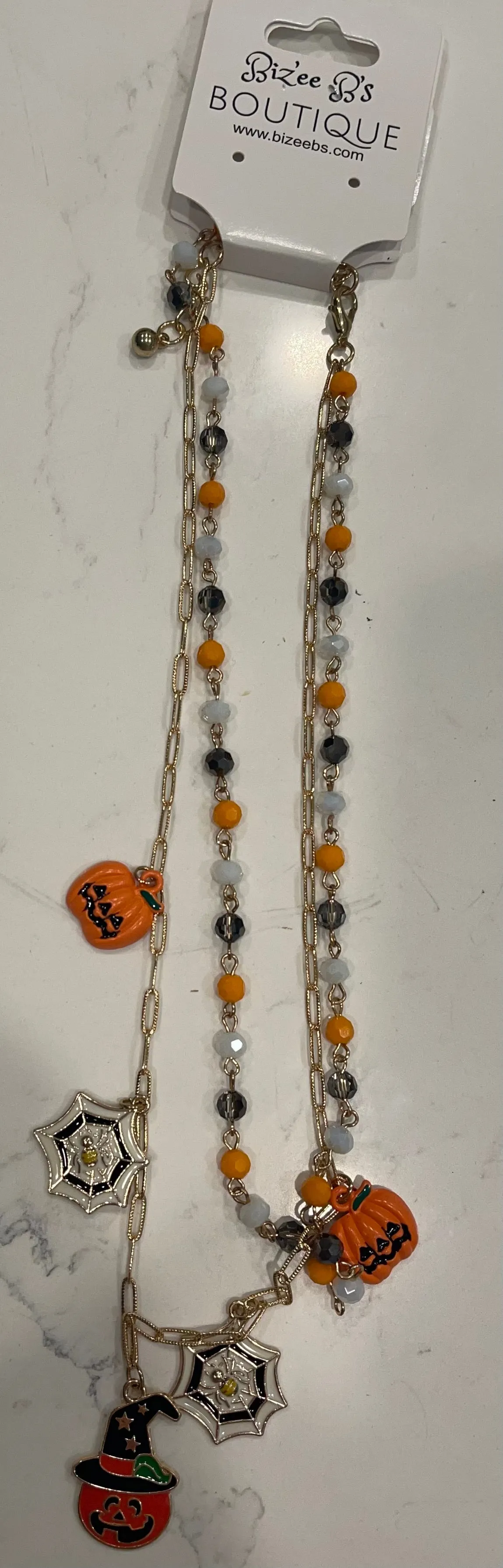 Layered Halloween Charm Necklace