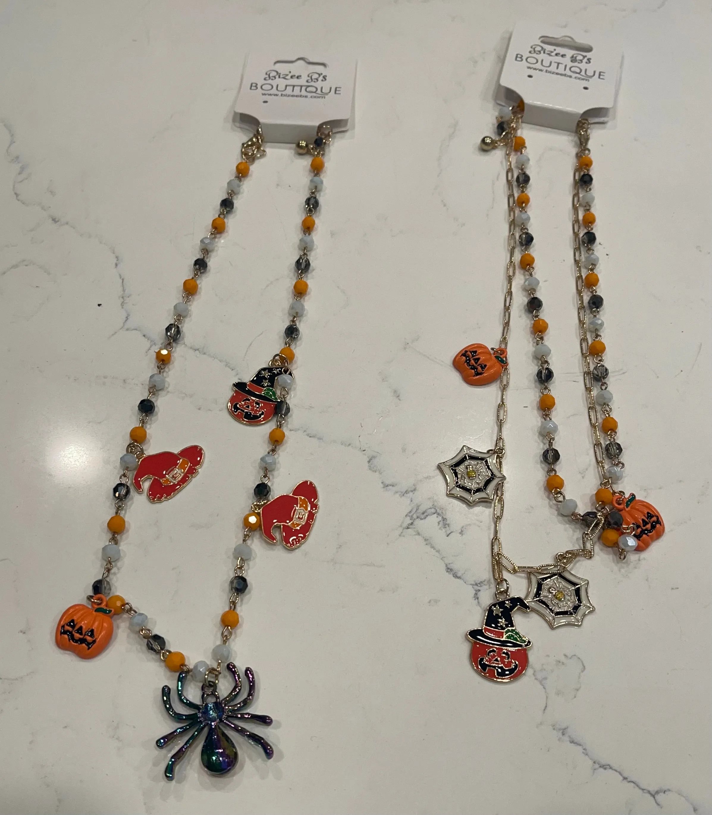 Layered Halloween Charm Necklace