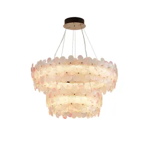 LED Glass Flower French Pendant Light