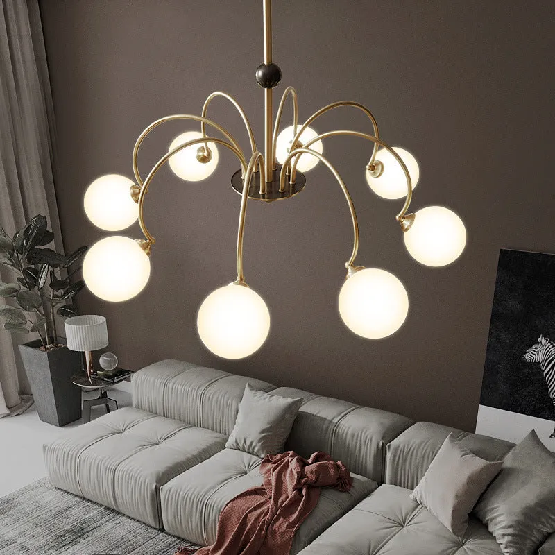 LED Modern Multi-sphere Decorative Brass Pendant Light