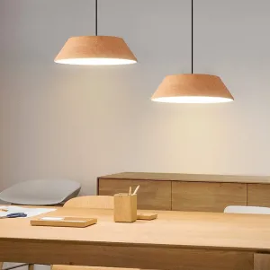 LED Retro Style Simple Wooden Color Pendant Light