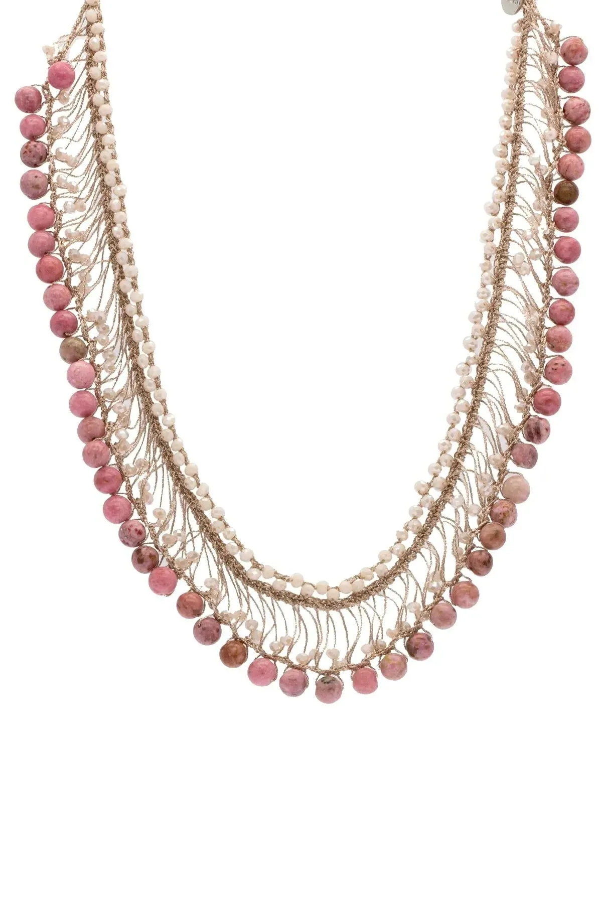 Madame Glass Beaded Collar Chain Necklace