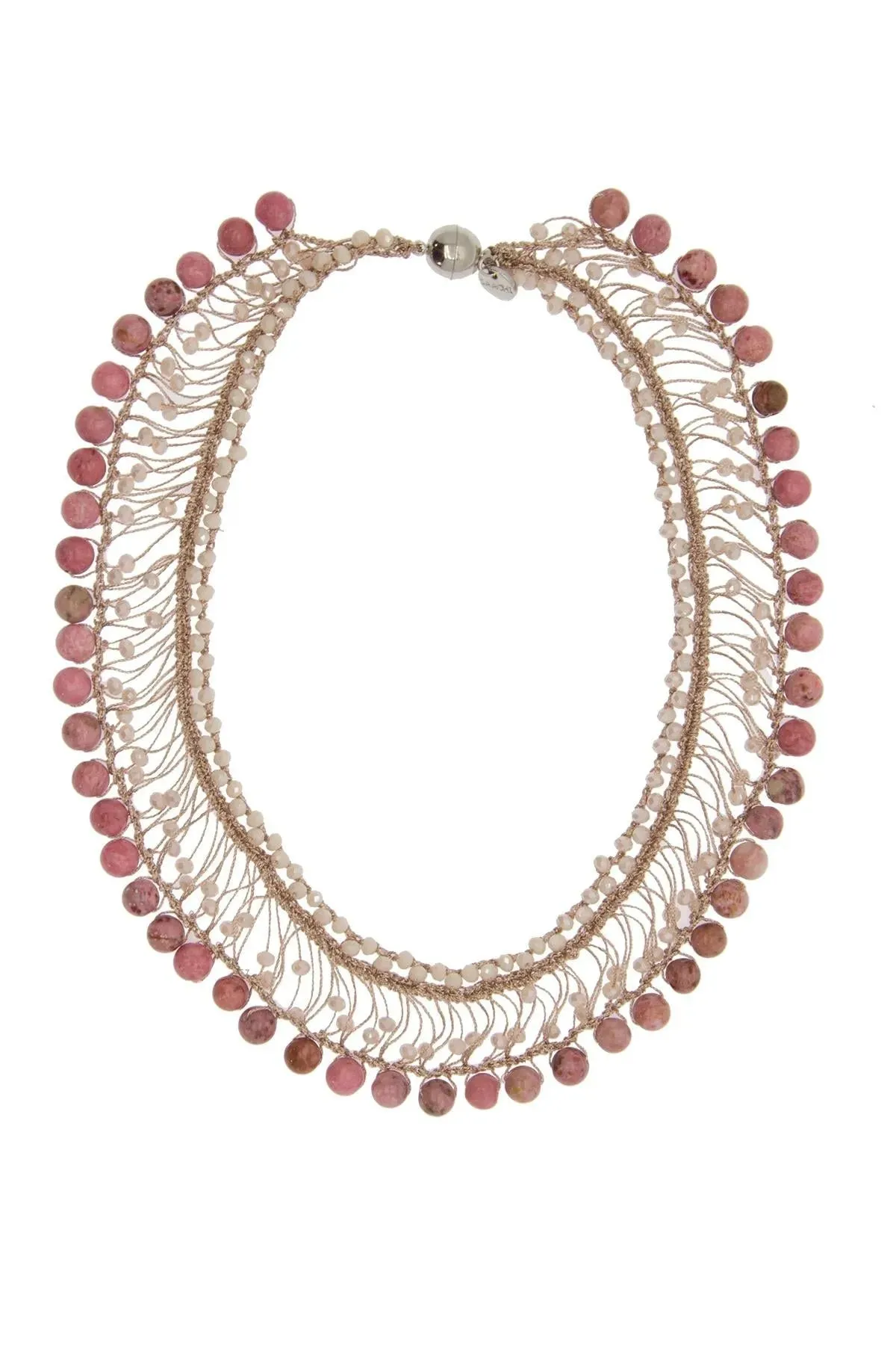 Madame Glass Beaded Collar Chain Necklace