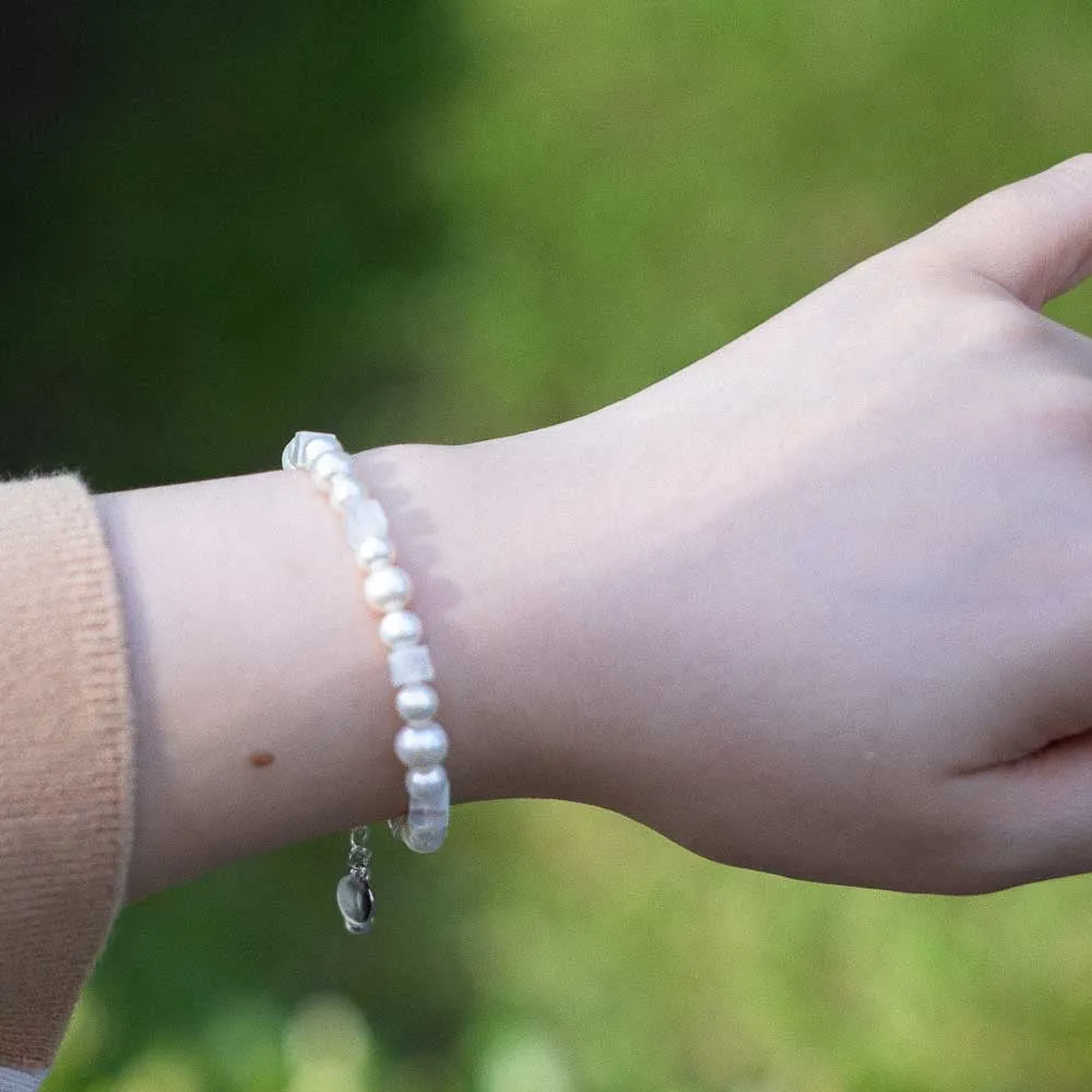 Maryann- Moonstone Pearl Bracelet