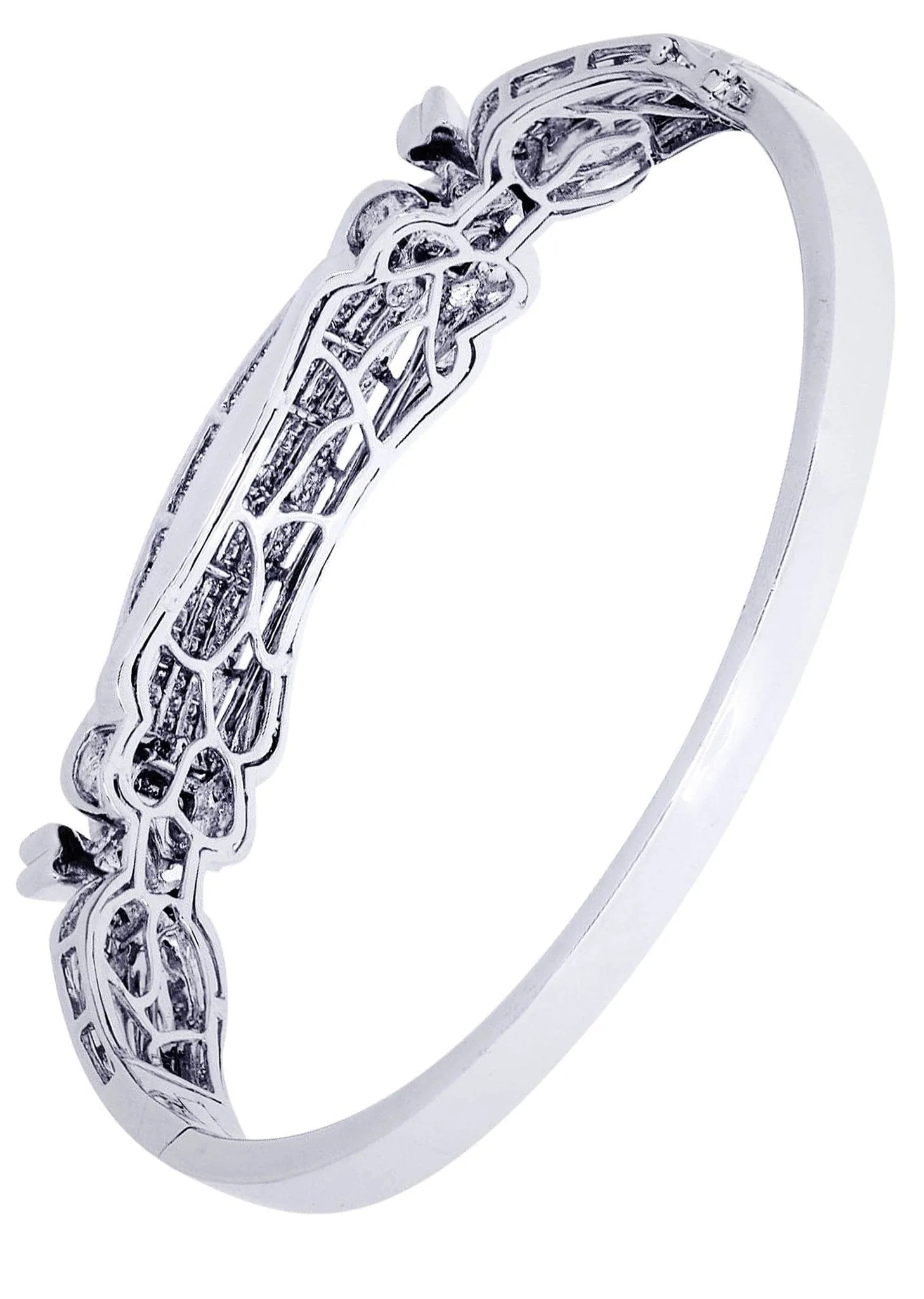 Mens Diamond Bangle White Gold| 1.97 Carats| 33.11 Grams