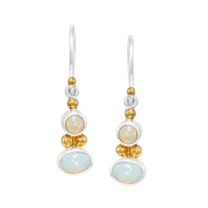 Michou Sterling Silver Ethiopian Opal Drop Earrings