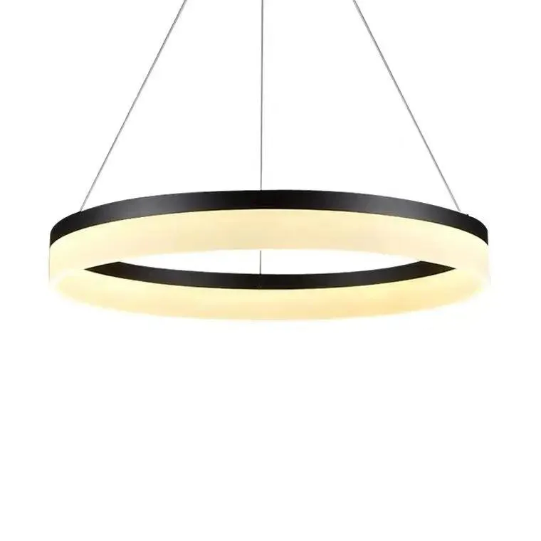 Modern Luxury Black LED Pendant Light - L