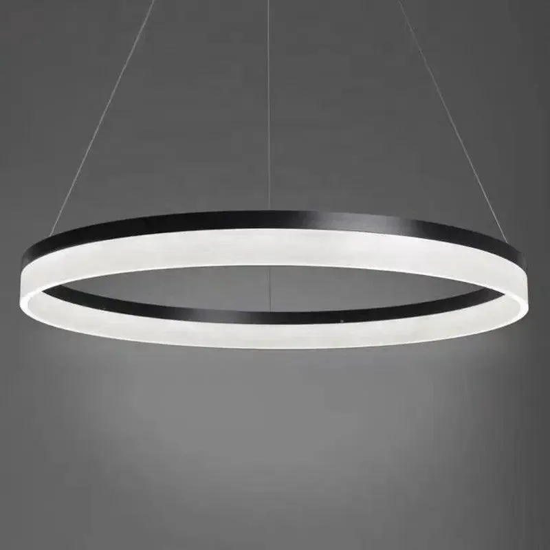 Modern Luxury Black LED Pendant Light - L