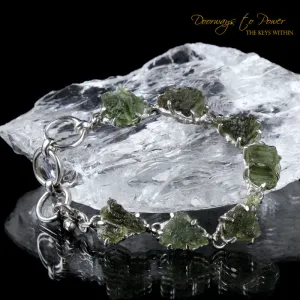 Moldavite Tektite Synergy 12 Crystal Bracelet