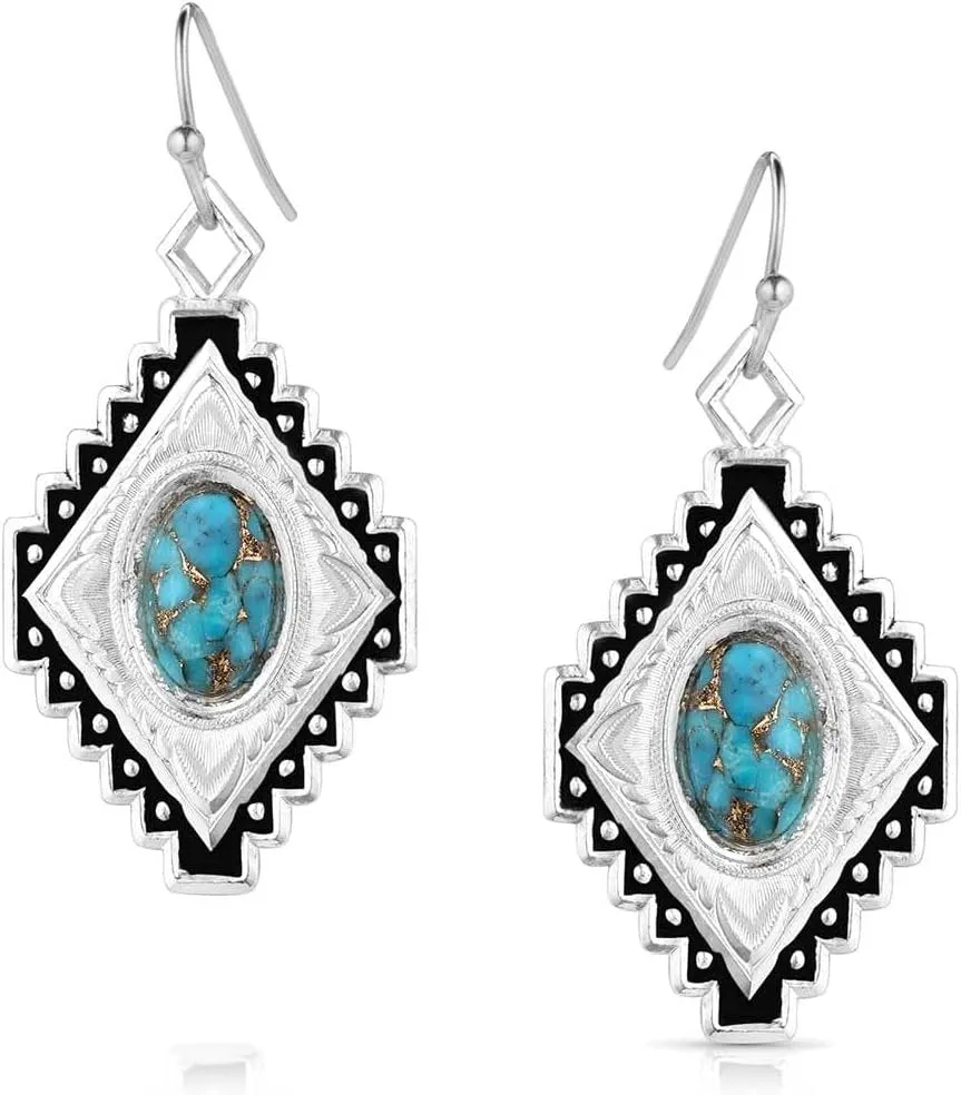 Montana Silversmiths Diamond of the West Turquoise Earrings - ER5661