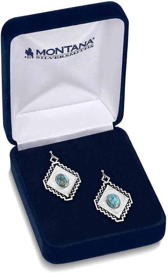 Montana Silversmiths Diamond of the West Turquoise Earrings - ER5661