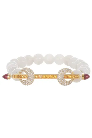 Moonstone Yellow Sapphire Chakra Bracelet