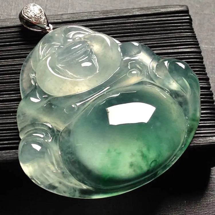 Natural Jade Pendant Jadeite Buddha Pendant PT375