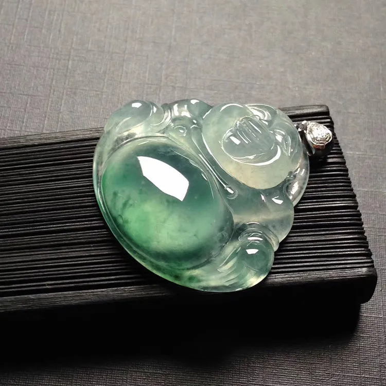 Natural Jade Pendant Jadeite Buddha Pendant PT375